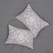 Purple Lavender Damask 14x20 Lumbar Pillow