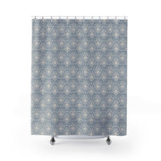 Shower Curtain - Blue Damask