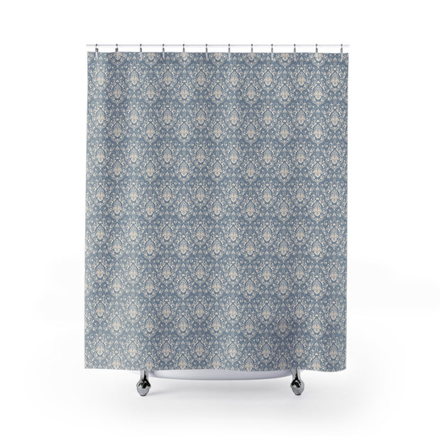 Shower Curtain - Blue Damask