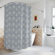 Shower Curtain - Blue Damask