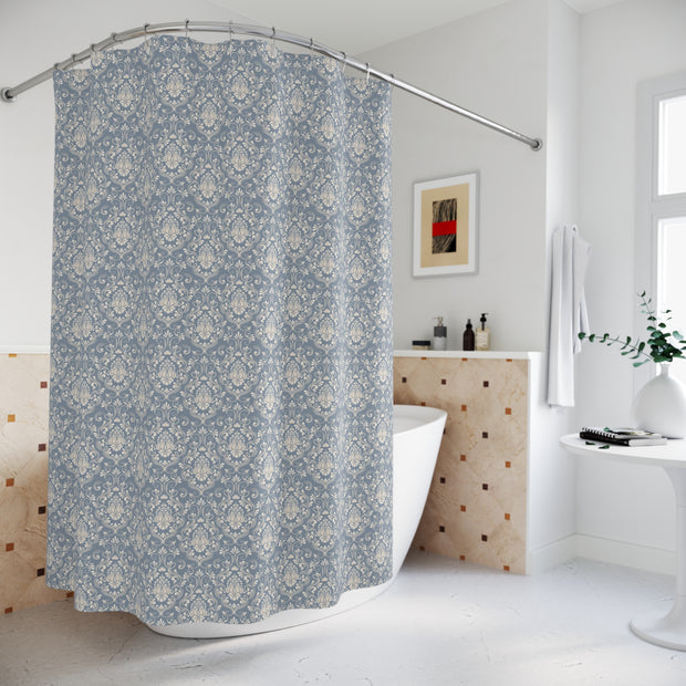 Shower Curtain - Blue Damask