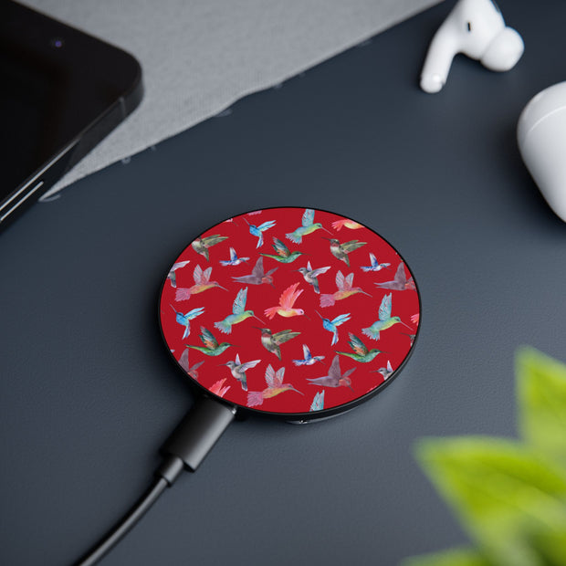 Red Hummingbird Gift Wireless Phone Charger
