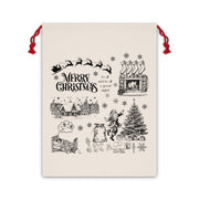 Vintage Santa Sack - Twas the Night Before Christmas - Black
