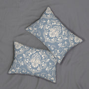 Blue Damask 14x20 Lumbar Pillow