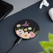Black Hummingbird Gift Wireless Phone Charger