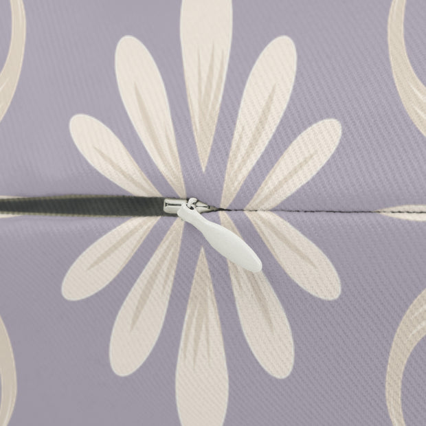 Purple Lavender Damask 14x20 Lumbar Pillow