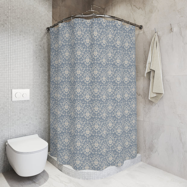 Shower Curtain - Blue Damask