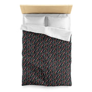 Black Hummingbird Print - Microfiber Duvet Cover