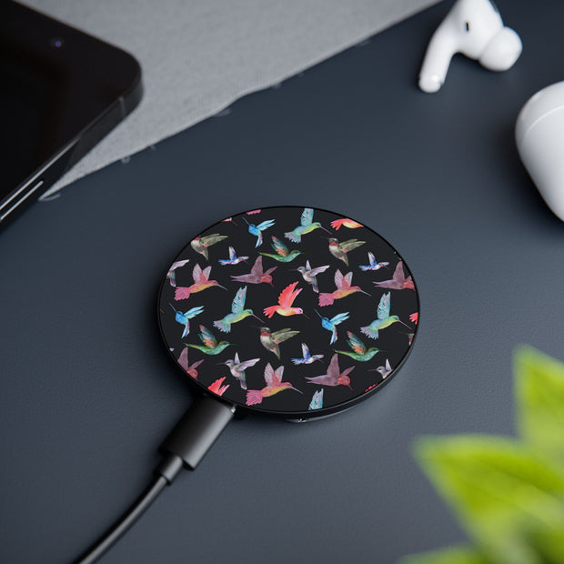 Black Hummingbird Gift Wireless Phone Charger