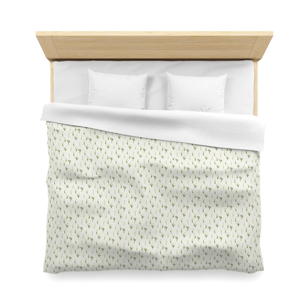 Lily of the Valley Floral Pattern - Microfiber Duvet Cover