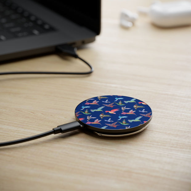 Blue Hummingbird Gift Wireless Phone Charger
