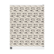 Vintage Santa Christmas Gift Wrap, Toile Twas the Night Before - Gift Wrap - Black