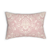 Pink Damask 14x20 Lumbar Pillow