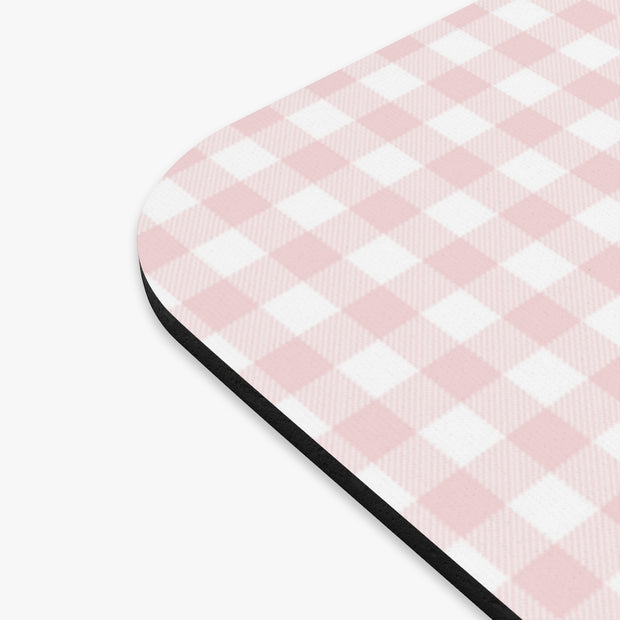 Pink Gingham Check Mouse Pad (Rectangle) - LaBelleVieHome