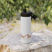 Wild Horses Watercolor Western Cowboy Stainless Steel Water Bottle, Sports Lid - LaBelleVieHome