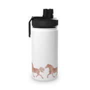 Wild Horses Watercolor Western Cowboy Stainless Steel Water Bottle, Sports Lid - LaBelleVieHome