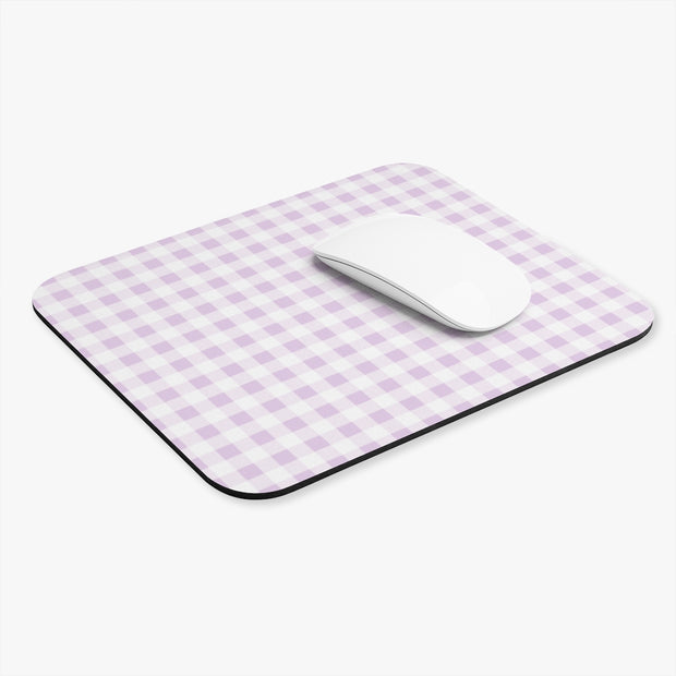 Lilac Lavender Purple Gingham Check Mouse Pad - LaBelleVieHome