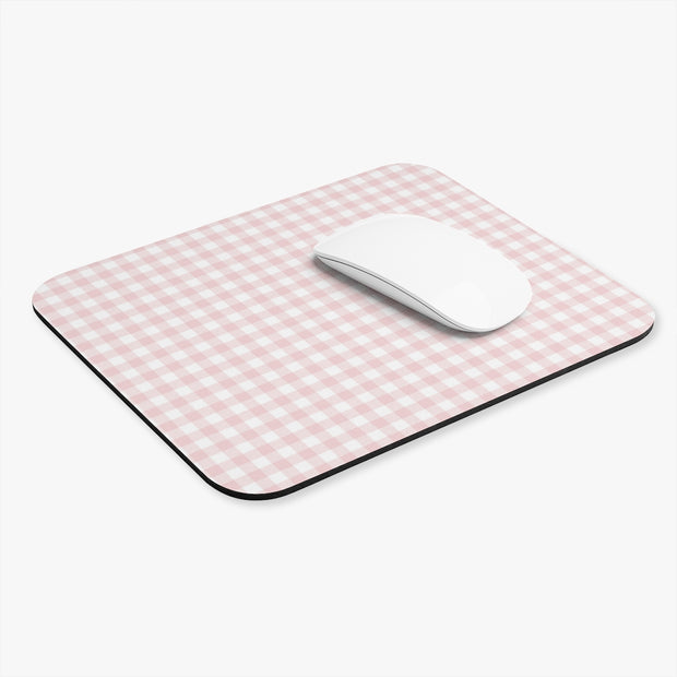 Pink Gingham Check Mouse Pad (Rectangle) - LaBelleVieHome
