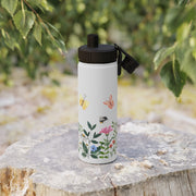 Blooms Bees Butterflies Stainless Steel Water Bottle, Sports Lid - LaBelleVieHome