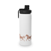 Wild Horses Watercolor Western Cowboy Stainless Steel Water Bottle, Sports Lid - LaBelleVieHome