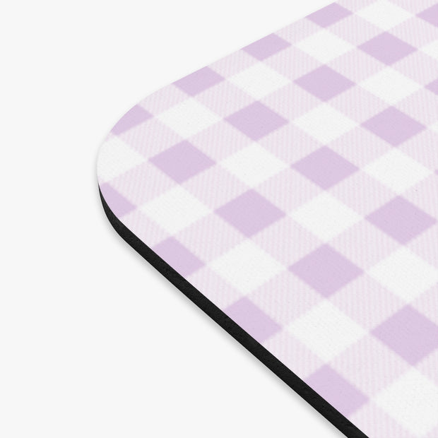 Lilac Lavender Purple Gingham Check Mouse Pad - LaBelleVieHome
