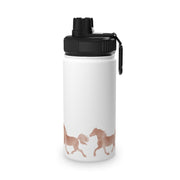 Wild Horses Watercolor Western Cowboy Stainless Steel Water Bottle, Sports Lid - LaBelleVieHome