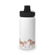 Wild Horses Watercolor Western Cowboy Stainless Steel Water Bottle, Sports Lid - LaBelleVieHome