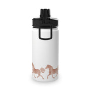 Wild Horses Watercolor Western Cowboy Stainless Steel Water Bottle, Sports Lid - LaBelleVieHome