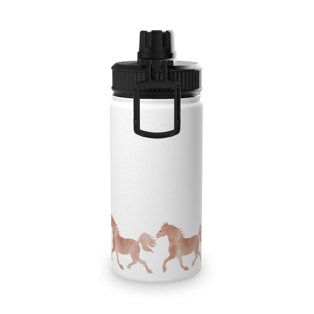 Wild Horses Watercolor Western Cowboy Stainless Steel Water Bottle, Sports Lid - LaBelleVieHome