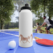 Wild Horses Watercolor Western Cowboy Stainless Steel Water Bottle, Sports Lid - LaBelleVieHome